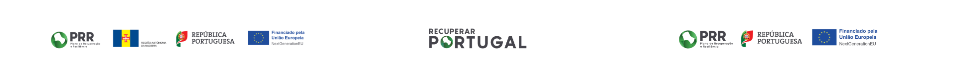 Financiamento: PRR, Região Autónoma da Madeira, República Portuguesa, União Europeia — NextGenerationEU, Recuperar Portugal